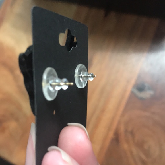 BLACK VELVET *NEW*CAT POST EARRINGS - Picture 3 of 3